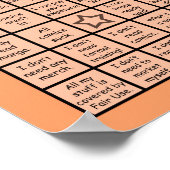 Comic Creator Rookie Mistakes Bingo Poster (Ecke)