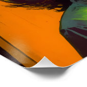 Comic-Deckwerk-Retro für Pulp-Horror der 80er Jahr Poster (Ecke)