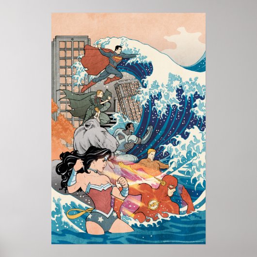 Comic der Gerechtigkeitsliga #15 Variante Poster (Vorne)