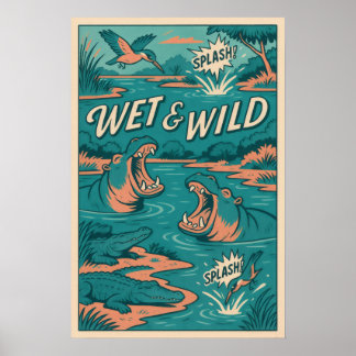 Comic der Wet & Wilden Fluss-Kreaturen Poster