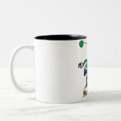 Comic-Design-Kaffeetasse Zweifarbige Tasse (Links)
