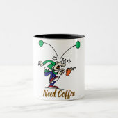 Comic-Design-Kaffeetasse Zweifarbige Tasse (Mittel)