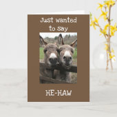 COMIC DONKEYS "OVER THE HILL" GEBURTSTAG SPASS KARTE (Gelbe Blume)