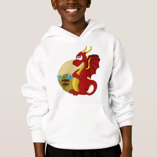 Comic-Drache Hoodie (Vorderseite)