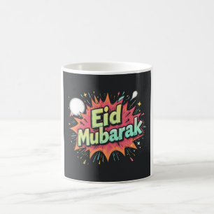Comic Eid Mubarak Explosionsdesign Kaffeetasse