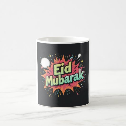 Comic Eid Mubarak Explosionsdesign Kaffeetasse (Mittel)