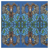 Comic eines Dickhornschafs mit Colorado Blauem Aqu Stoff (Muster)