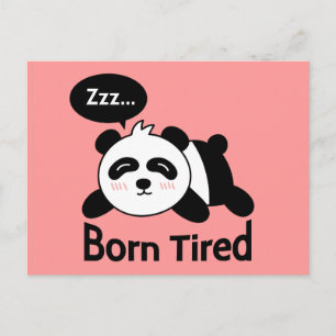 Comic eines süßen schlafenden Pandas Postkarte
