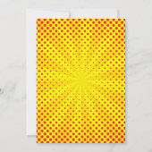 Comic Einladung für Superhelden Geburtstagsparty (Rückseite)