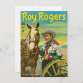 Comic-Einladung KARTE Cowboy-Western Roy Rogers (Vorne/Hinten)