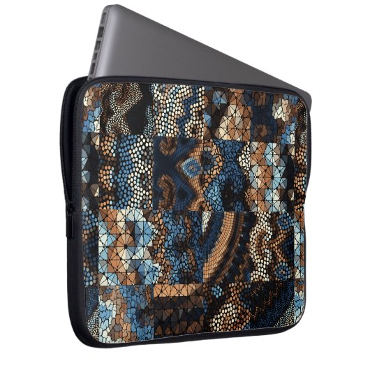 Comic-Elemente nahtlos mit farbenfrohen Worten Laptopschutzhülle (Vorne Rechts)