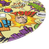 Comic Elements Farbiges Muster Schneidebrett (Ecke)