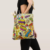 Comic Elements Farbiges Muster Tasche (Von Nahem)
