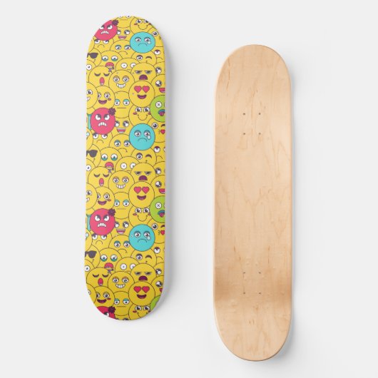 Comic Emoji Skateboard (Vorderseite)