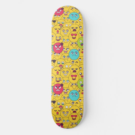 Comic Emoji Skateboard (Vorderseite)