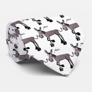 Comic Esel Mosaik mit weißem Hintergrund Krawatte