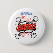 Comic Explosion kallisolierte Typografie Button (Vorderseite)