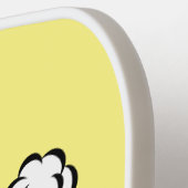 Comic Explosion kallisolierte Typografie Pickleball Schläger (Linke Seite)