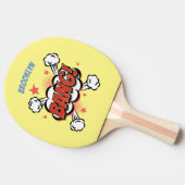 Comic Explosion kallisolierte Typografie Tischtennis Schläger (Seitenansicht)