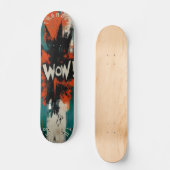 Comic Explosion Pop Art Skateboard - Bold 'WOW'! (Vorderseite)