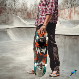 Comic Explosion Pop Art Skateboard - Bold 'WOW'!