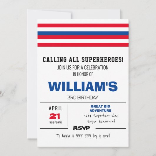 Comic Farbe Geburtstag Einladung (Vorderseite)