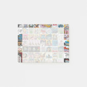 Comic Farbige Charaktere Kindermuster Post-it Klebezettel (Vorderseite)