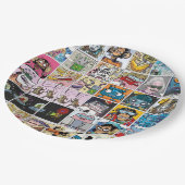 Comic Farbvolle Fun-Zeichen Gittermuster Papier P Pappteller (Schrägansicht)