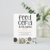 Comic & Fat Pants Freundschaftlicher Erntedank Postkarte (Stehend Vorderseite)