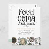 Comic & Fat Pants Freundschaftlicher Erntedank Postkarte (Vorne/Hinten)