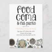 Comic & Fat Pants Freundschaftlicher Erntedank Postkarte (Vorderseite)