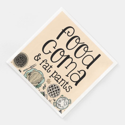 Comic & Fat Pants Freundschaftlicher Erntedank Serviette (Ecke)