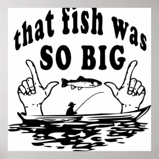 Comic Fischfang Fischer Funny Cartoon Poster