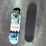 Comic Flash Pop Art Style Skateboard<br><div class="desc">Mit diesem kühnen Pop Skateboard mit Flash-Grafiken im Comic und einem spielerischen, modernen Ambiente machen Sie Spaß. Ideal für Skater, die Farbe, Einstellung und eine Touch Spaß Liebe. Personalisieren Sie Schriftart, Farben und Texte, um es zu Ihrem eigenen zu machen. Informieren Sie sich über die komplette Zusammenstellung für weitere Comic-inspiriert...</div>