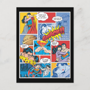 Comic-Folien der Liebe - Farbe Postkarte