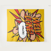 COMIC Foto   im Hintergrund Wandteppich (Vorderseite (Horizontal))