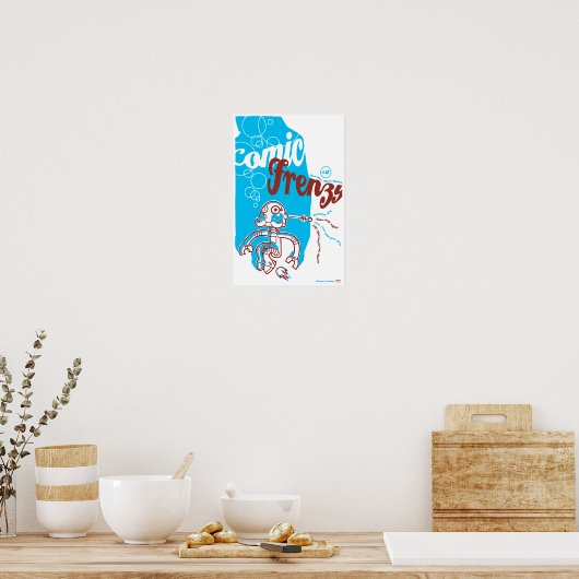 Comic Frenzy Robot Poster (Küche)