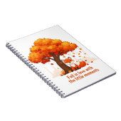 Comic-Fuchs im Herbst mit Herbst-Zitat-Illustratio Notizblock (Rechte Seite)