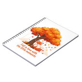 Comic-Fuchs im Herbst mit Herbst-Zitat-Illustratio Notizblock (Linke Seite)