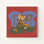 Comic-Fuchs-Kind-Handschrift-Übungsheft Notizblock (Rückseite)