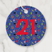 Comic Funny Boom Bombs Blue Superhero AGE Spaß Geschenkanhänger (Vorderseite)