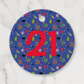 Comic Funny Boom Bombs Blue Superhero AGE Spaß Geschenkanhänger (Vorderseite)