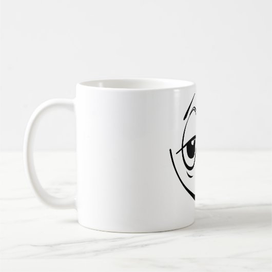 Comic Funny Hombre Man Mister Lip Eyes Gesicht Kaffeetasse (Links)