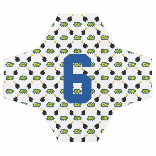 Comic Funny Smart Superherd Boom Bomb AGE Fußball (Flach)