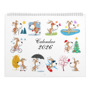 Comic Funny Süßer Welpen-Hundeliebhaber-Kalender 2 Kalender