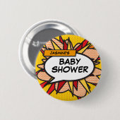Comic für Babydusche Button (Vorne & Hinten)