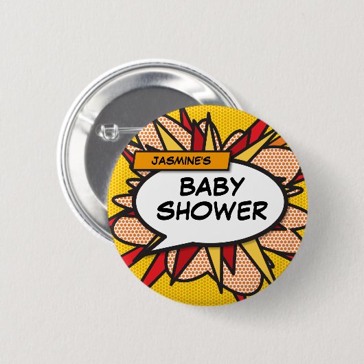 Comic für Babydusche Button (Vorne & Hinten)