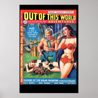 Comic für Vintage Science Fiction Poster