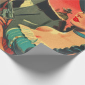 Comic für Vintage Western Geschenkpapier (Ecke)