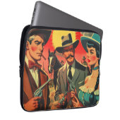 Comic für Vintage Western Laptopschutzhülle (Vorne Rechts)